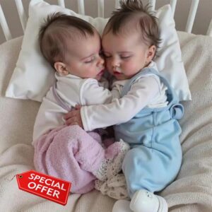 Anano Reborn Baby Dolls Twins Silicone Full Body-18 Inch Realistic Baby Doll Twins Girl