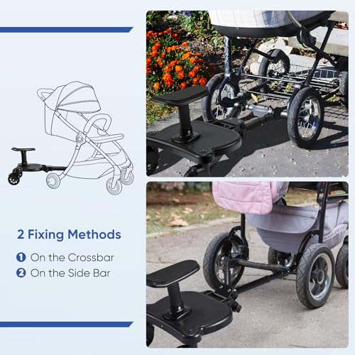 Universal 2-in-1 sit and Stand Buggy Buggy Board with Pram Bag for Over 99% of Prams