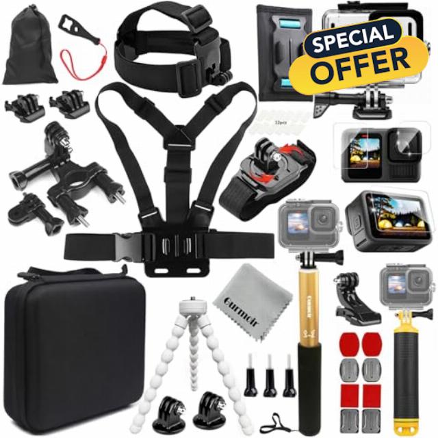 Gurmoir Accessory Kit for Gopro Hero 13 12 11 10 9 Camera