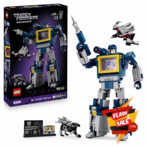 LEGO Icons Transformers: Soundwave Set for Adults - Display Model Kit with Convertible Figures incl. Laserbeak & Ravage
