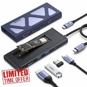 BENFEI 6-in-1 USB C Hub with M.2 NVMe SSD Enclosure