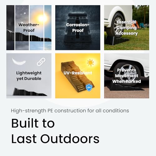 UV-Resistant Wheel Chocks with Anti-Skid Grooves