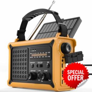 ROCAM FM/AM Wind up Radio Solar