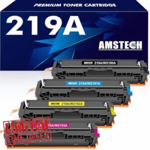 219A 219X W2190A 3302FDW Toner: Compatible for HP 219A 219X for Color LaserJet Pro MFP 3302FDW 3302SDW 3302FDN 3302FDNG 3302FDWG 3302SDWG 3202DN 3202DW Black Cyan Yellow Magenta 4-Pack No Chip