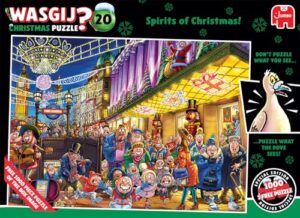 Spirits of Christmas - 2 x 1000 Piece Puzzles - Festive Fun Set of 2 Adults Jigsaw Puzzles - 100% Recycled Cardboard - 2 in 1