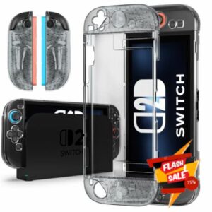 iVoler Case Compatible with Nintendo Switch 2 Dockable Clear TPU Protective Case Cover Compatible with Nintendo Switch 2 Grip - Strong and Durable