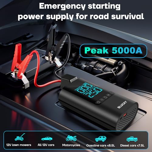 5000A Car Jump Starters Power Bank with LCD Display