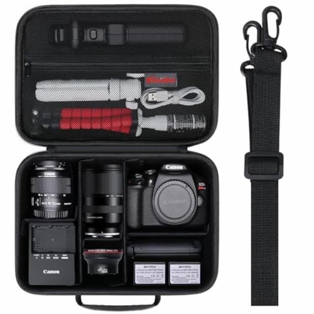 Elonbo Carrying Case for Canon EOS R50/R6 Mark II/R100/R50V /R8/R7/R10/2000D/4000D DSLR Camera/for Sony Alpha 6400 Digital Camera