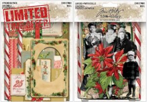Tim Holtz Idea-ology Christmas 2025 Ephemera & Layers + Paper Dolls - 2 Item Bundle