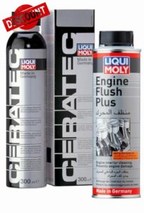 WOL Cera Tec 3721 + Engine Flush Plus 8374 Oil Additive Treatment Set- High Tech Ceramic Engine Wear Protection Additive - Petrol & Diesel Additive Treatme