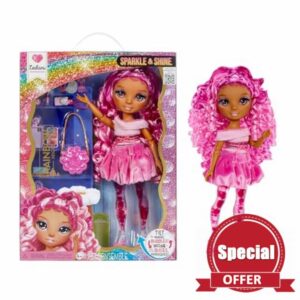 Rainbow High Sparkle & Shine Doll - Leilani - 28cm Fashion Doll with Pink Hair and Magic Bubbles in Legs