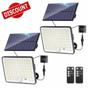 Kolpop Solar Security Lights Outdoor Motion Sensor with Lenses