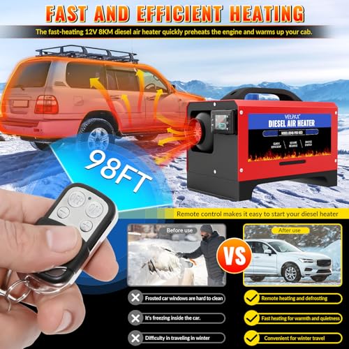 with Remote Control LCD Monitor and Silencer for Car Trucks Bus RV and Traile