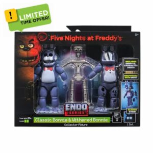 Five Nights At Freddy's 6-Inch Endo-Series Collector Figure: Endo-1 with Classic Bonnie and Withered Bonnie Pieces - Articulated Figure with Classic and Withered Bonnie Parts