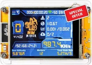 Bitcoin Miner BTC Miner USB NMMiner 1060KH/S 2.8 Inch Smart Display Crypto Mining Machine Solo Lottery Miners BTC Mining Machine Better Than Nerd Miner V2