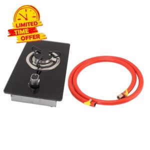 Generic Single Burner Gas Stove Portable 1.8Kw Power Adjustable Fire Tempered Glass Yacht RV