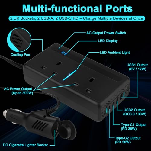 2 USB-A and 2 USB-C PD Ports