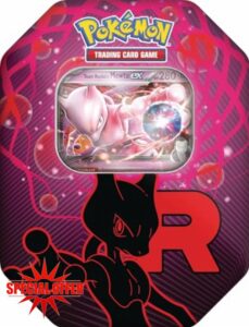 Pokémon - Trading Card Game: Tin-Box Team Rocket - Mewtu-ex (1 Holographic Promo Card & 4 Booster Packs)