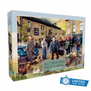 Gibsons 1000 Piece Jigsaw Puzzle for Adults All Creatures Great & Small Colourful Countryside Village Scene from the TV Show Eco-Friendly Puzzle Made from 100% Recycled Thick Board Premium Gif
