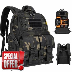 OUUTMEE Camera Backpack with 15.6" Laptop Compartment – Waterproof Camera Bag