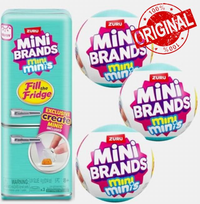 Zuru Mini Minis Refrigerator + 3 Capsules