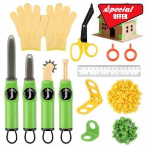 Cardboard Construction Kit Kids Building Kit with Safe Cardboard Cutter