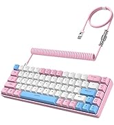 YINDIAO T8 60% Mechanical Gaming Keyboard,68 Keys TKL Compact Layout Mini Wired Keyboard,18 Chrom...