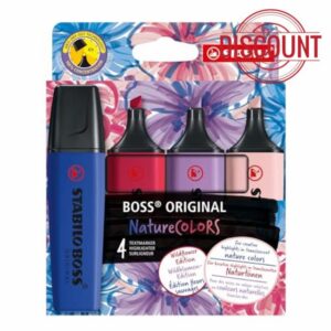 STABILO BOSS ORIGINAL NatureCOLORS Wildflowers Edition - Highlighter - Pack of 4 - Blush