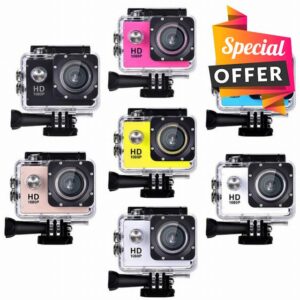 SWZEC Qinux Pixgo 4K Action Camera + 32GB SD Card(Black)