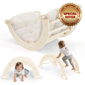 2-in-1 Toddler Climbing Frame with Armrests