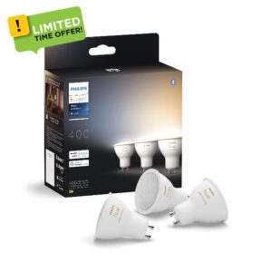 Philips Hue GU10 – Smart Spotlight – (3-Pack) White Ambiance