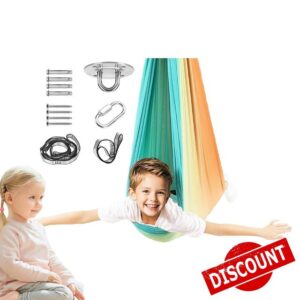 Sensory Swing | Compact Sensory Swing | Portable Multi-Functional Adjustable Calming Game for Lounging Quiet Playtime Bedrooms Meditation Relaxation Playrooms