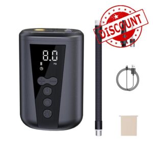 Electric Ball Pump Basketball Pump with LCD Display Pump Portable Ball Inflator with Ball for Volleyball Soccer and Other Sports Balls