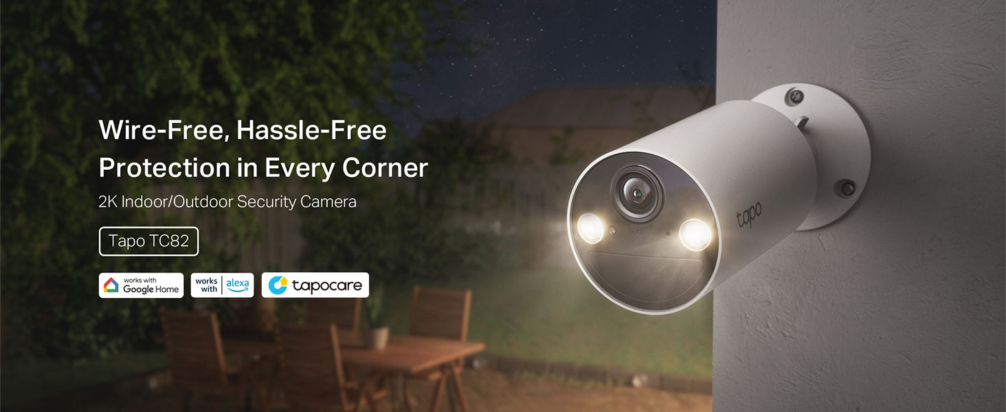 Smart Wire-Free Indoor/Outdoor Security Camera, Superior 2K Visuals, Wire-Free