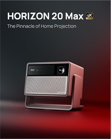 Text reads 'HORIZON 20 Series'. Multiple views of a portable electronic device with retro-style design elements, featuring metallic accents and control panels.
