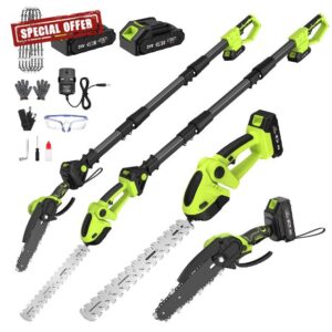 Cordless Pole Hedge Trimmer & Chainsaw Set