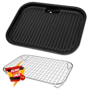 WELL GRILL Non-Stick Griddle Plate and Grill Rack for Ninja Woodfire OG700 Series