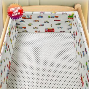 Breathable Crib Bed Liner Bumper Adjustable Baby Cot Bumper Set Cot Liner Airwrap Cot Bumper Protect All Round Crib Rail Cover