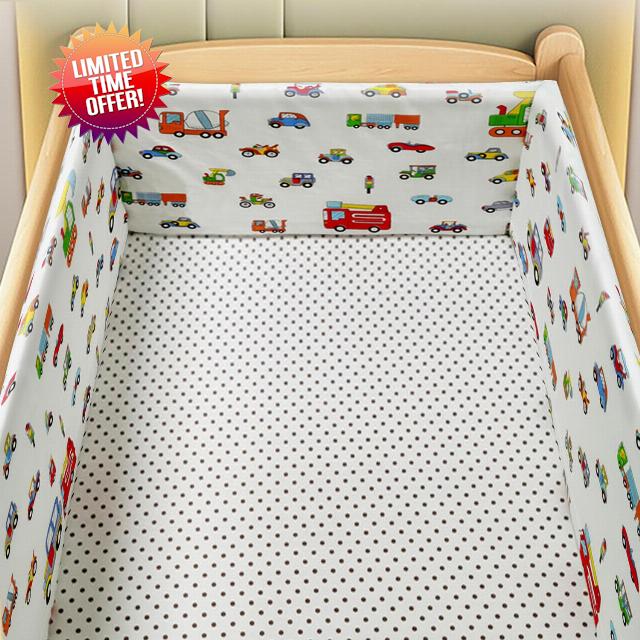 Breathable Crib Bed Liner Bumper Adjustable Baby Cot Bumper Set Cot Liner Airwrap Cot Bumper Protect All Round Crib Rail Cover