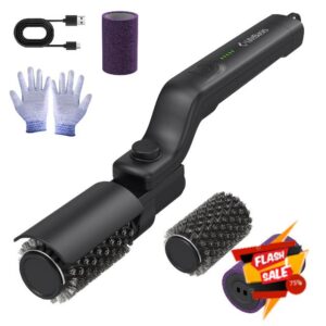 LifeBasis Electric Grill Brush Stainless Steel BBQ Grill Cleaning Brush with Type-C Rechargeable Adjustable Rotating Brush Heads for BBQ Kitche