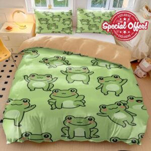 Playful Frog Bedding Set King