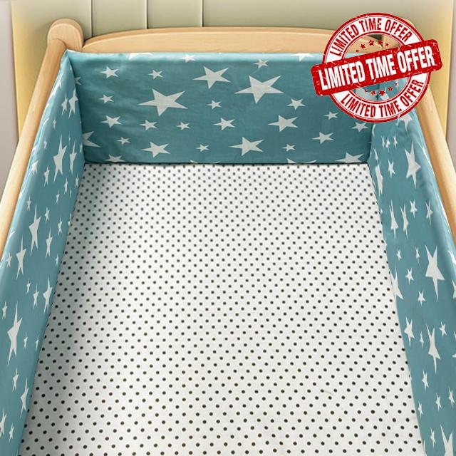 RZYW Headboard Padded Adjustable Baby Cot Bumper Set Breathable Crib Bed Liner Bumper Cot Padding for Sides Padded Side Protectors