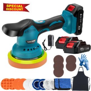 Cordless Buffer Polisher with 2x21V Rechargeable Batteries