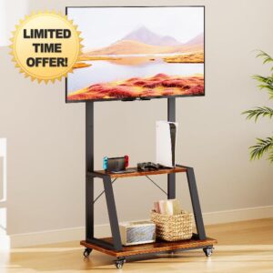 Dripex Mobile TV Stand on Wheels for 32-70 Inch TVs