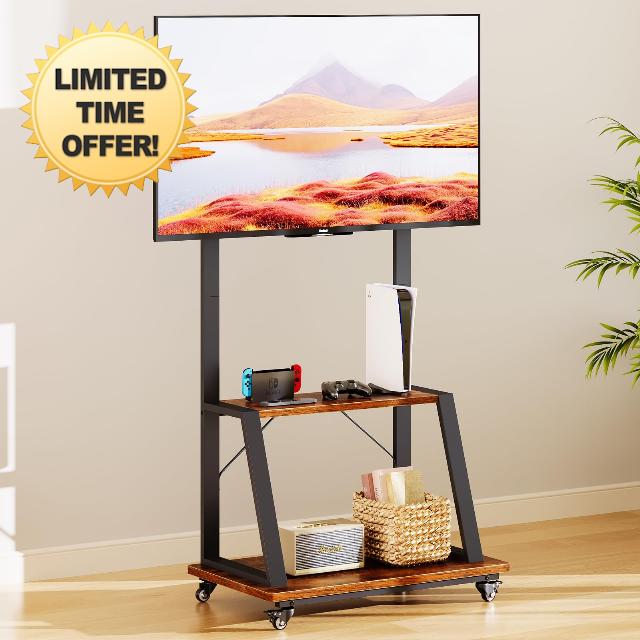 Dripex Mobile TV Stand on Wheels for 32-70 Inch TVs