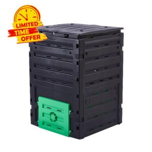 450l Garden Outdoor Compost Bin 71 W X 71 D X 103 H Cm Large Capacity Compost Container Bin With Lid For Gardens