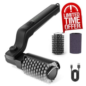 WHATOOK Electric Grill Clean Brush:180°Adjustable Cordless BBQ Brush