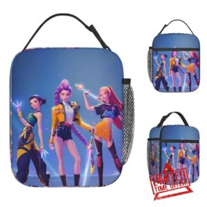 Lunch Bag Portable Zipper Lunch Box Women Office Print Cooler Bag Fun Oxford Tote Food Bags