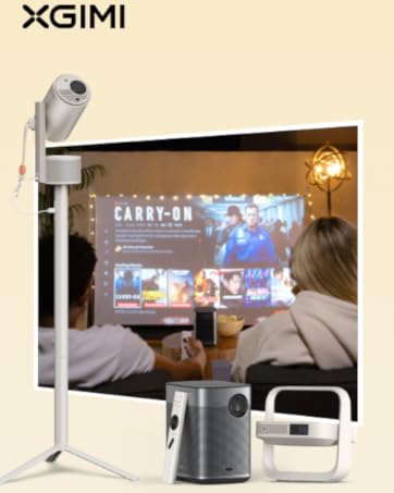 Compact gray desktop speaker with adjustable angled stand, featuring a cylindrical body and visible speaker grille.