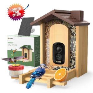 Bird Feeder with Camera Solar Powered
